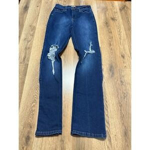 Vibe & Rant Jeans Women's Size 7, W28, Blue, Denim, Pockets, Super FLARE Leg